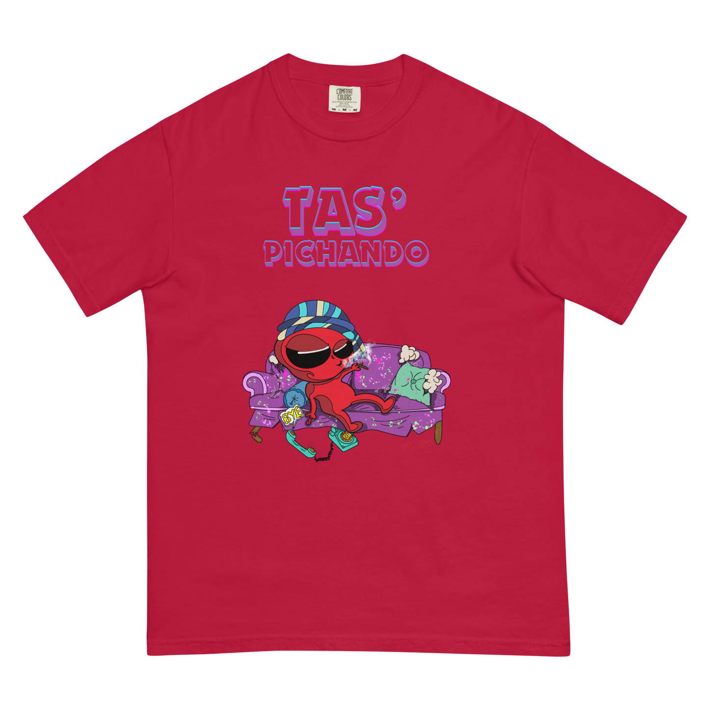 “Tas Pichando” Red Mascot T- Shirt (View Colors)
